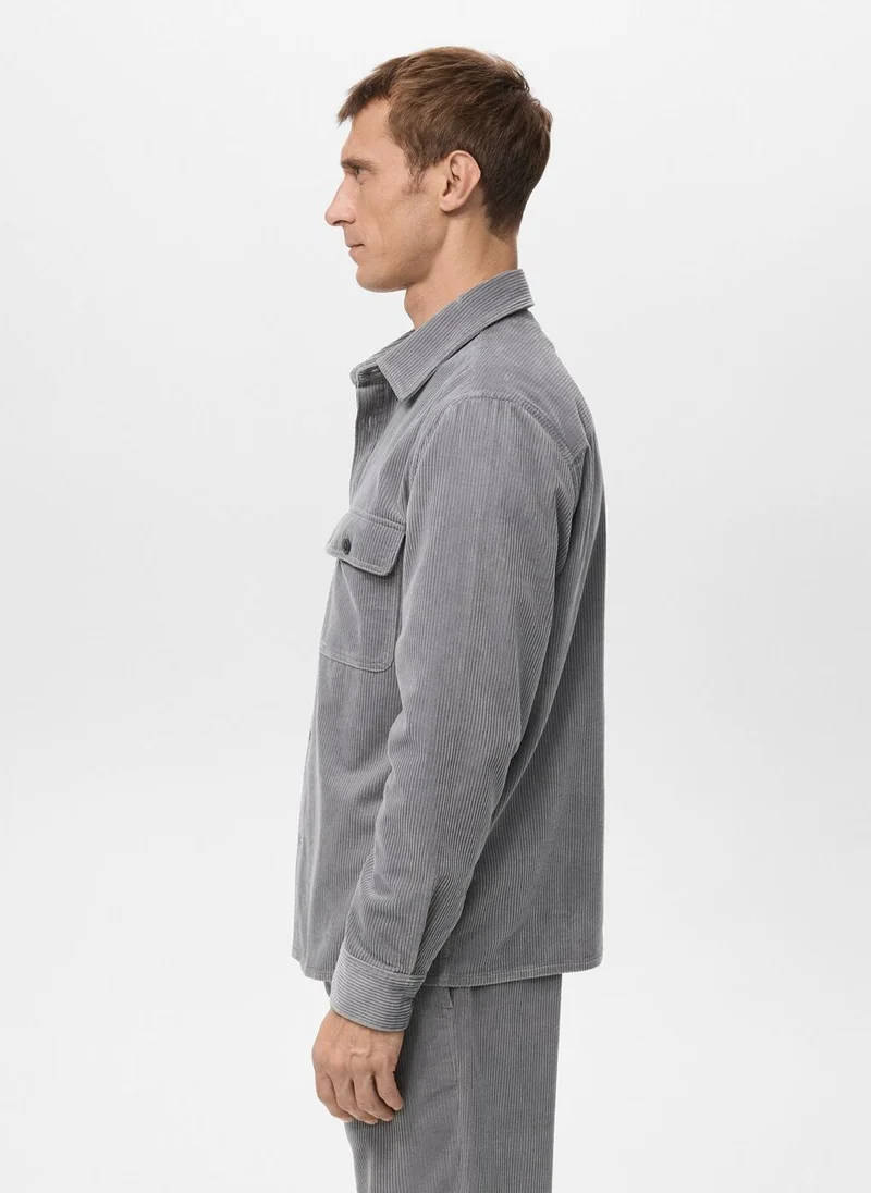 Mango Man  Corduroy overshirt with pockets for Men | Best Price UAE